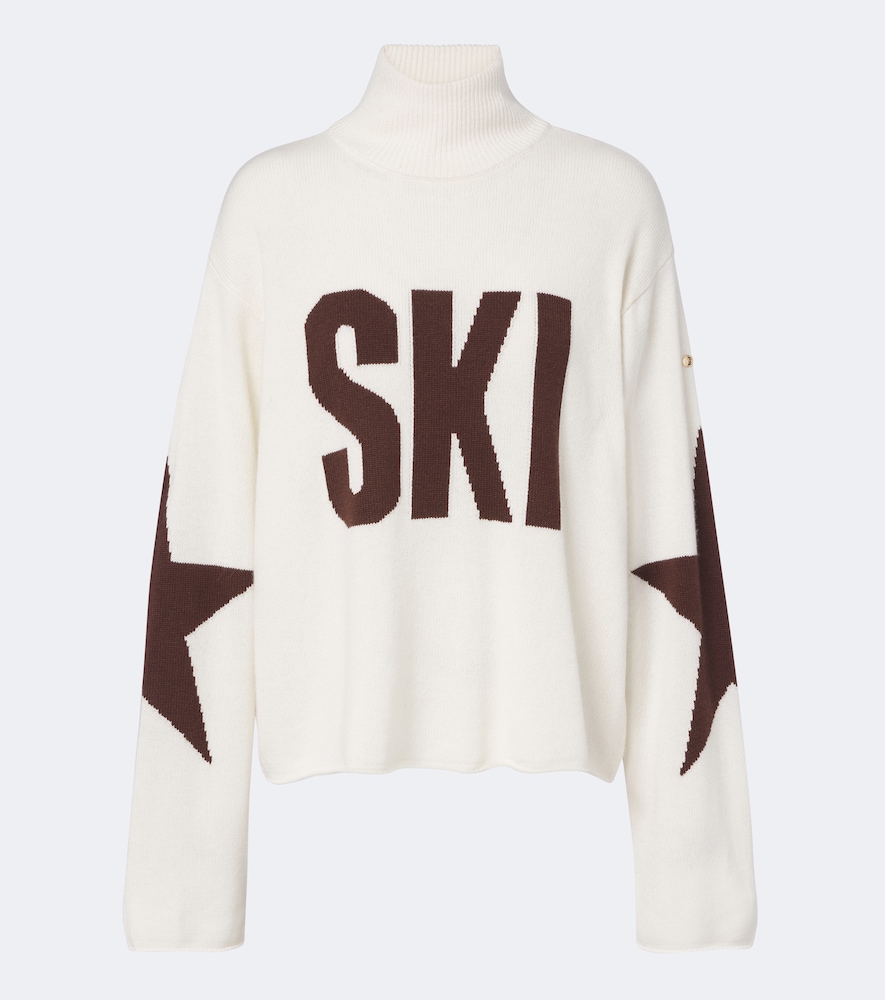 Intarsia Wool-Blend Turtleneck Sweater
