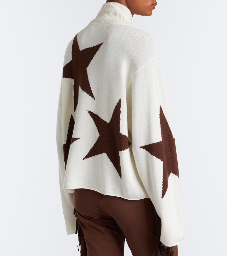 Intarsia Wool-Blend Turtleneck Sweater
