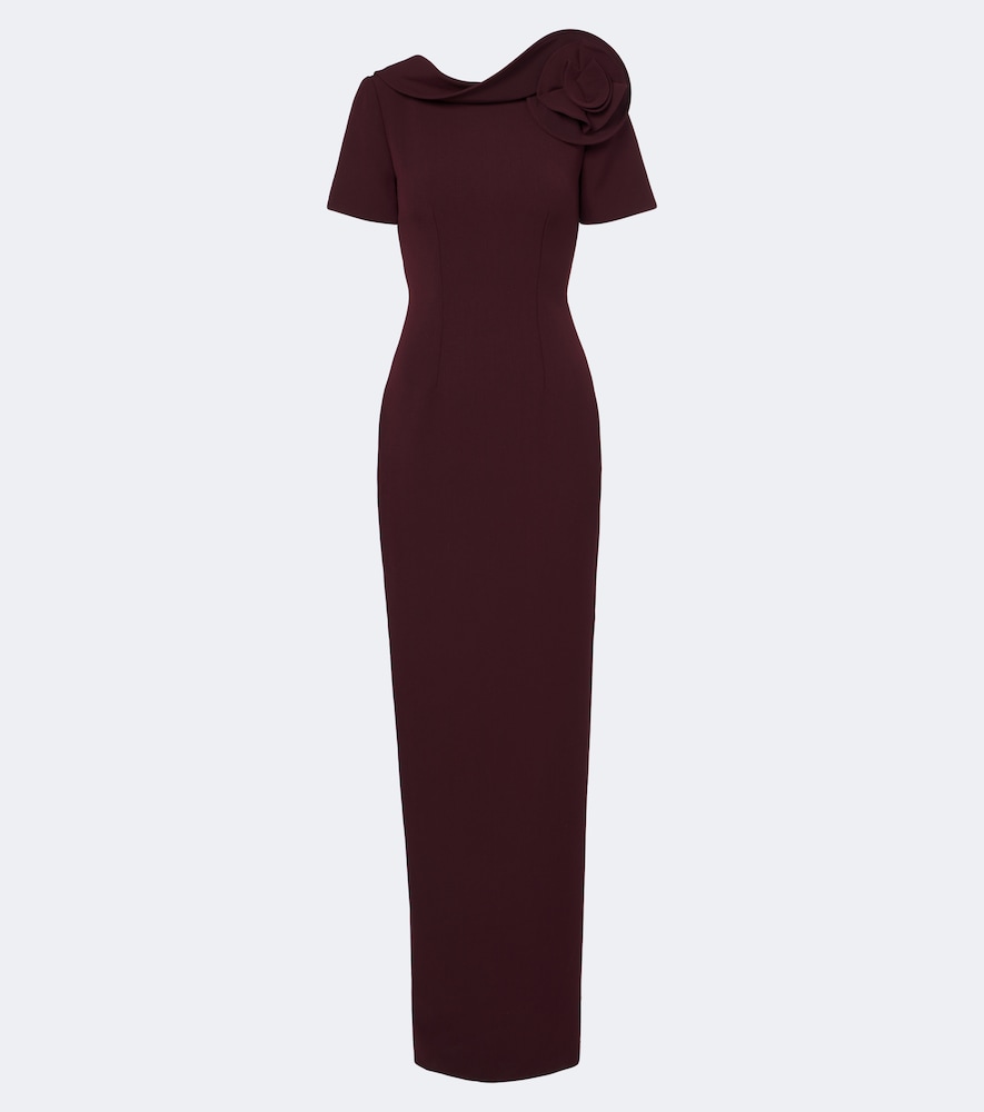 Verziertes Midikleid aus Crêpe