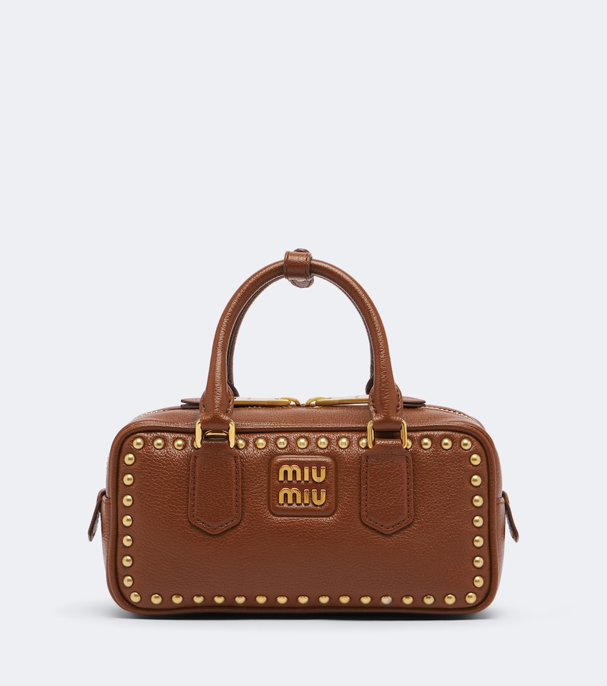 Verzierte Henkeltasche Arcadie aus Leder