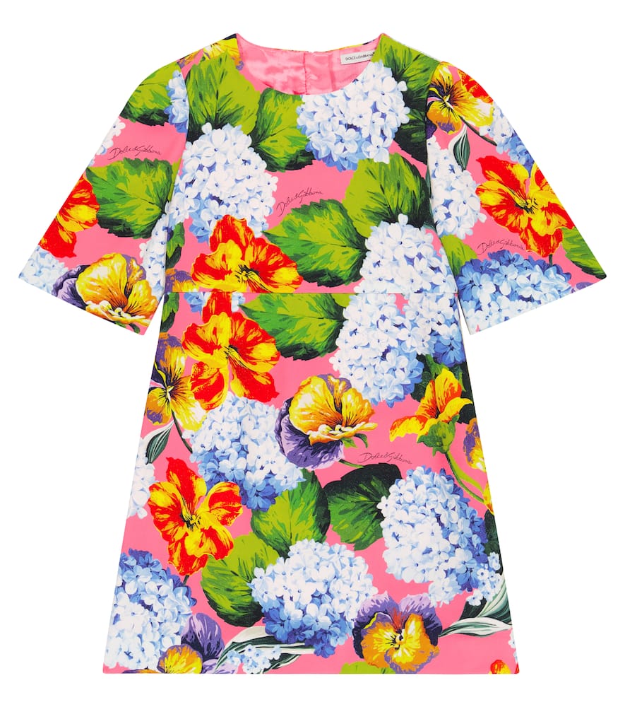 Dolce & Gabbana Kids Floral crêpe dress