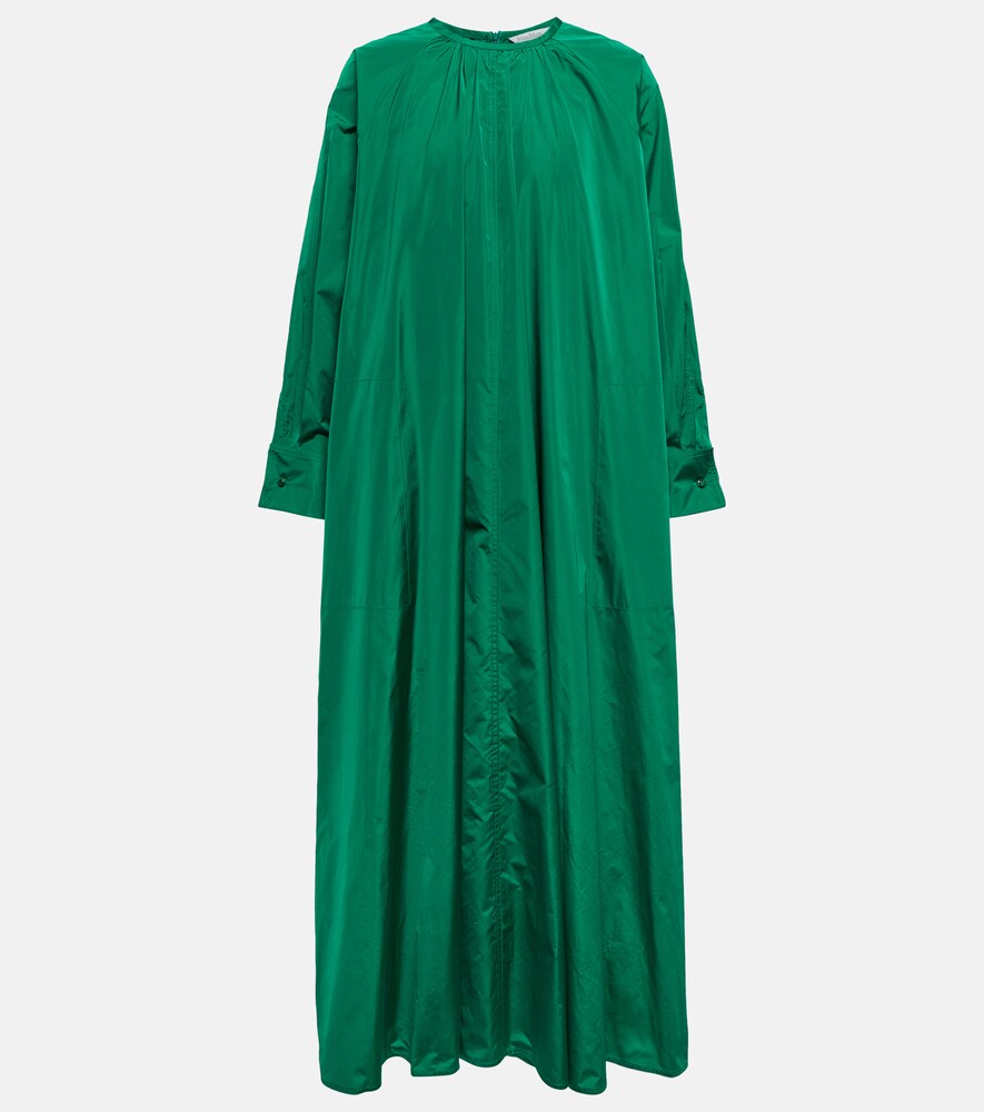 green taffeta midi dress Green Sleeveless Bohemian Floral Maxi Dress main image 0