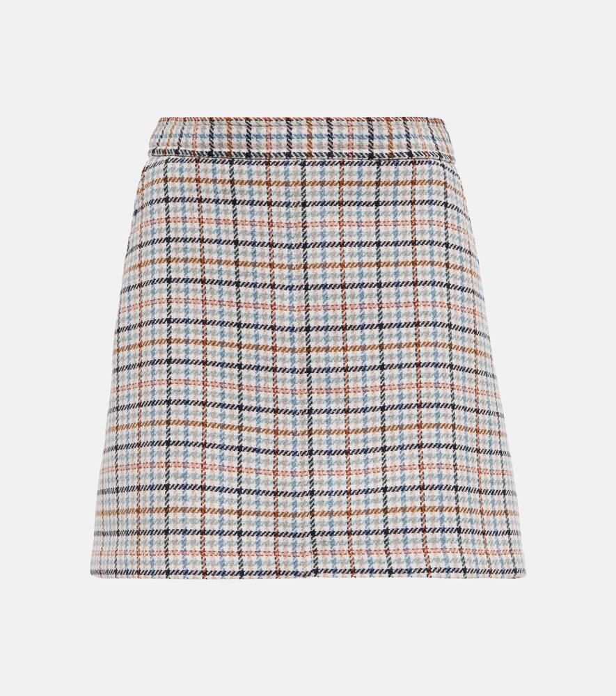 See By Chloé Checked wool-blend miniskirt