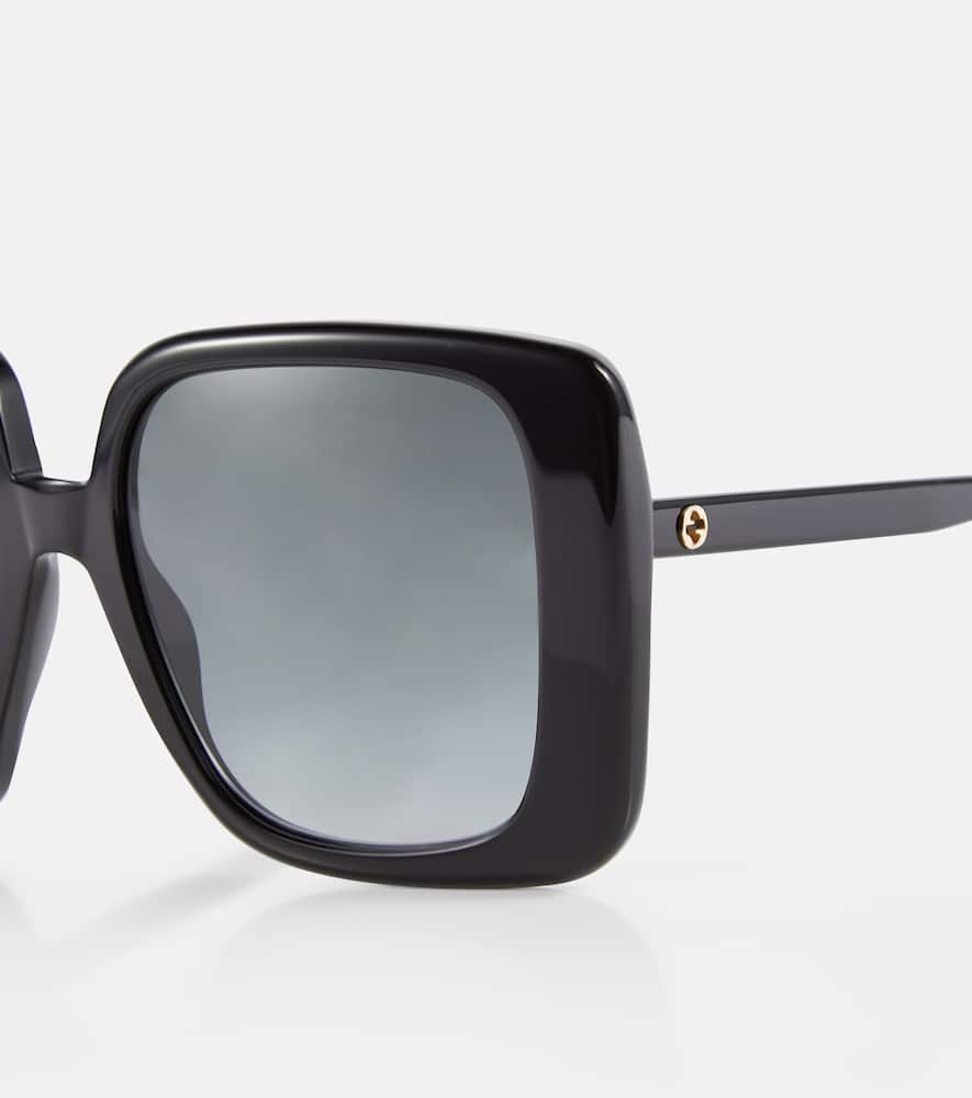 Gucci Oversized Square Sunglasses In Black-black-grey