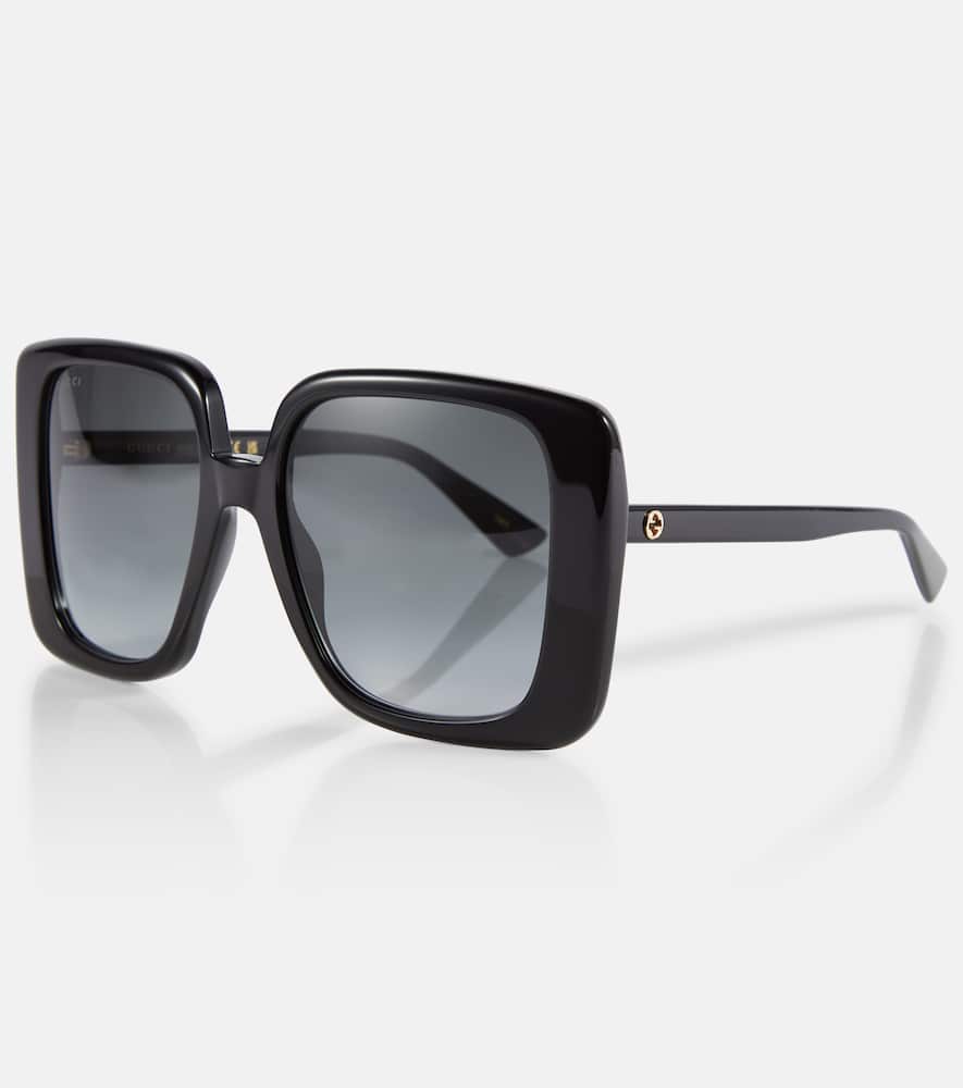 Gucci Oversized Square Sunglasses In Black-black-grey