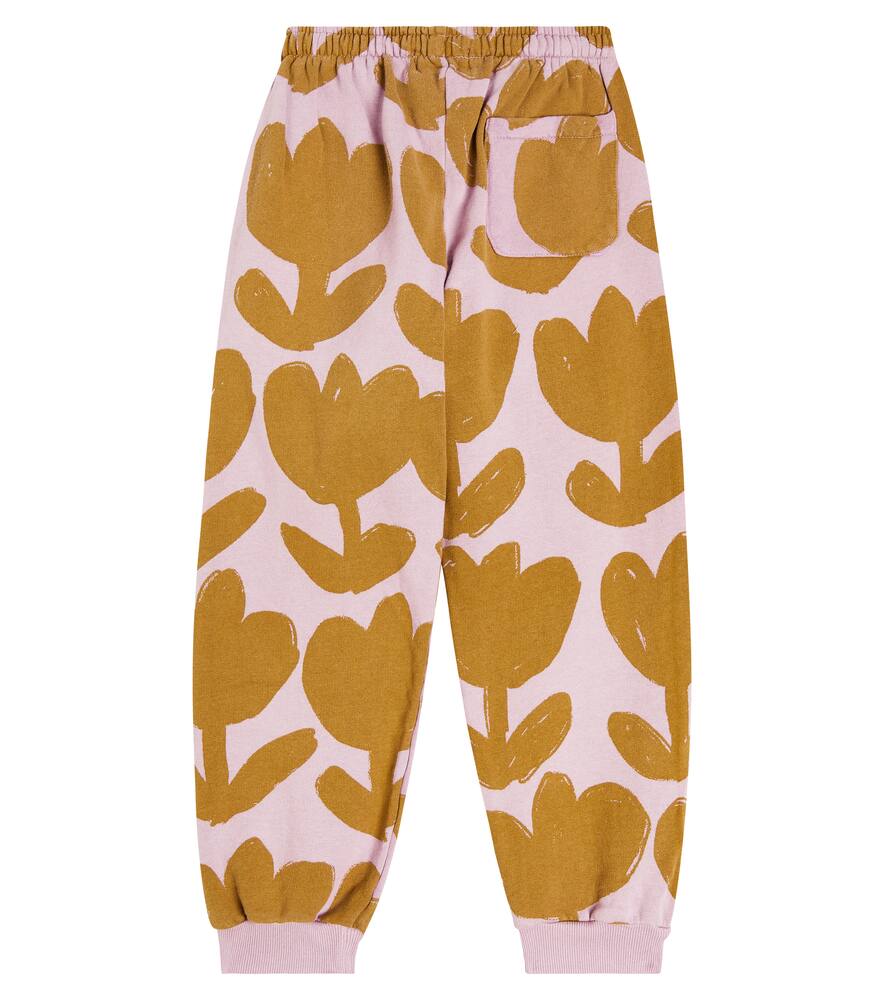 Bobo Choses Floral Cotton Jersey Sweatpants In Purple