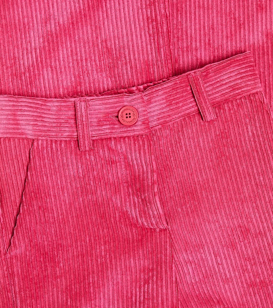 Monnalisa Corduroy Wide-leg Pants In Pink