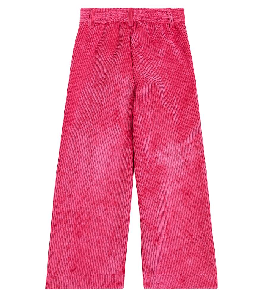 Monnalisa Corduroy Wide-leg Pants In Pink