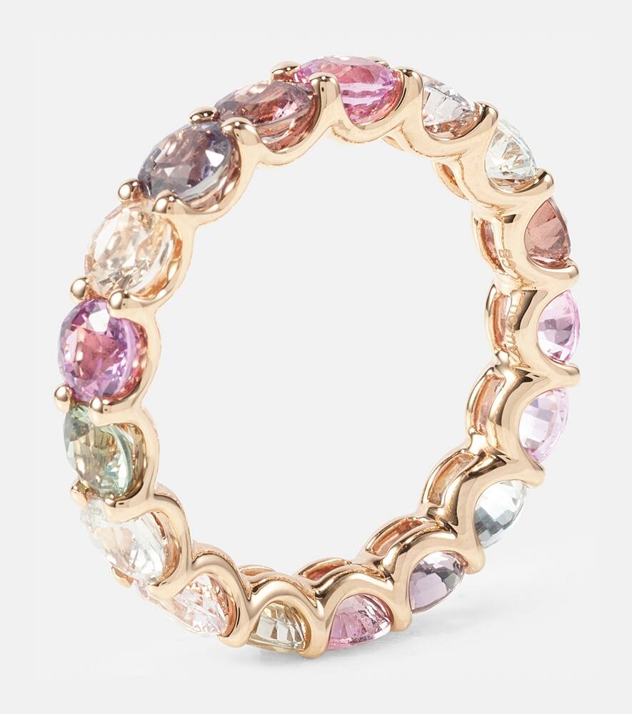 Bucherer Fine Jewellery Essentials 18kt Rose Gold Ring With Sapphires In Multicoloured
