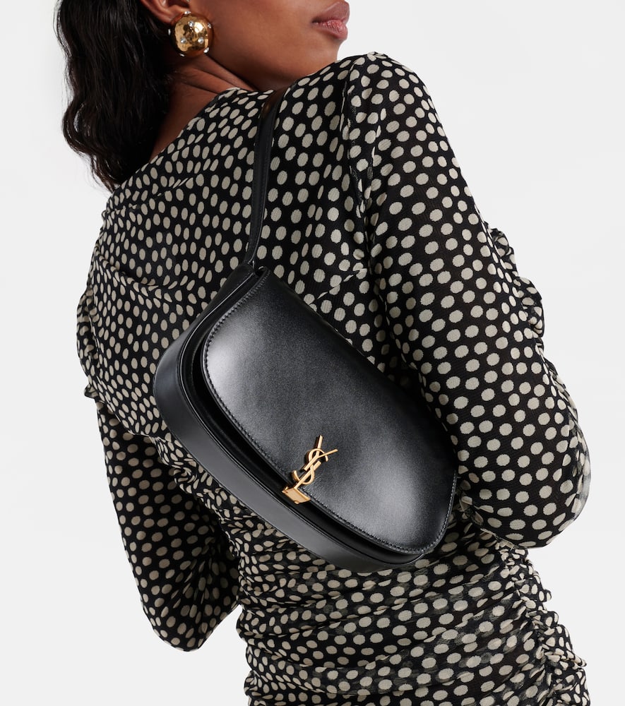 Saint Laurent Voltaire Mini Smooth Leather Shoulder Bag In Black