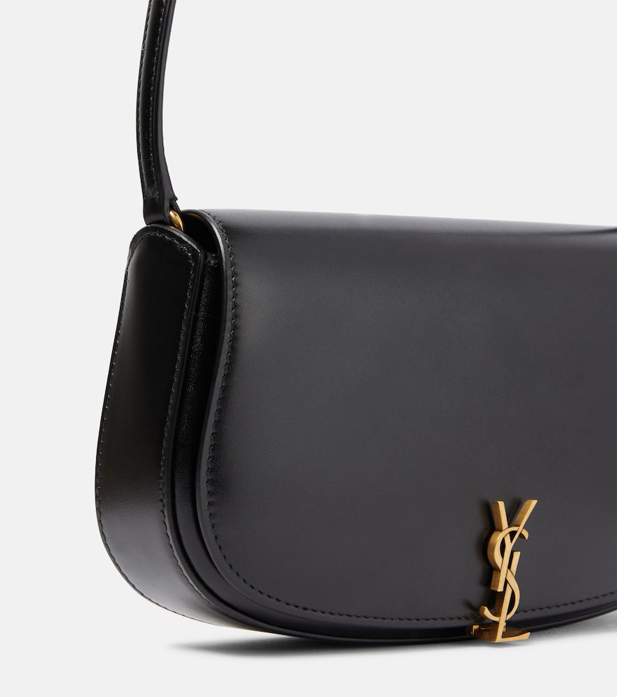 Saint Laurent Voltaire Mini Smooth Leather Shoulder Bag In Black