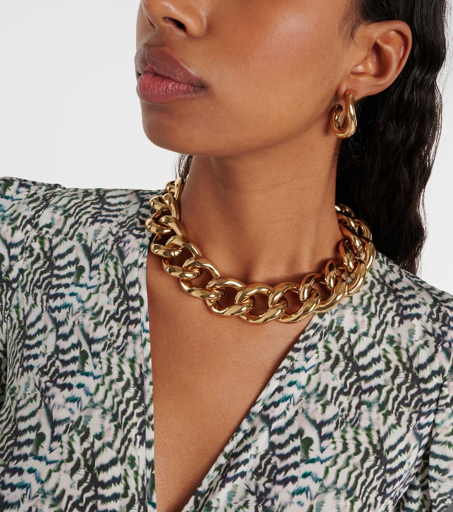 Shop Isabel Marant Links Chain Choker In Gold