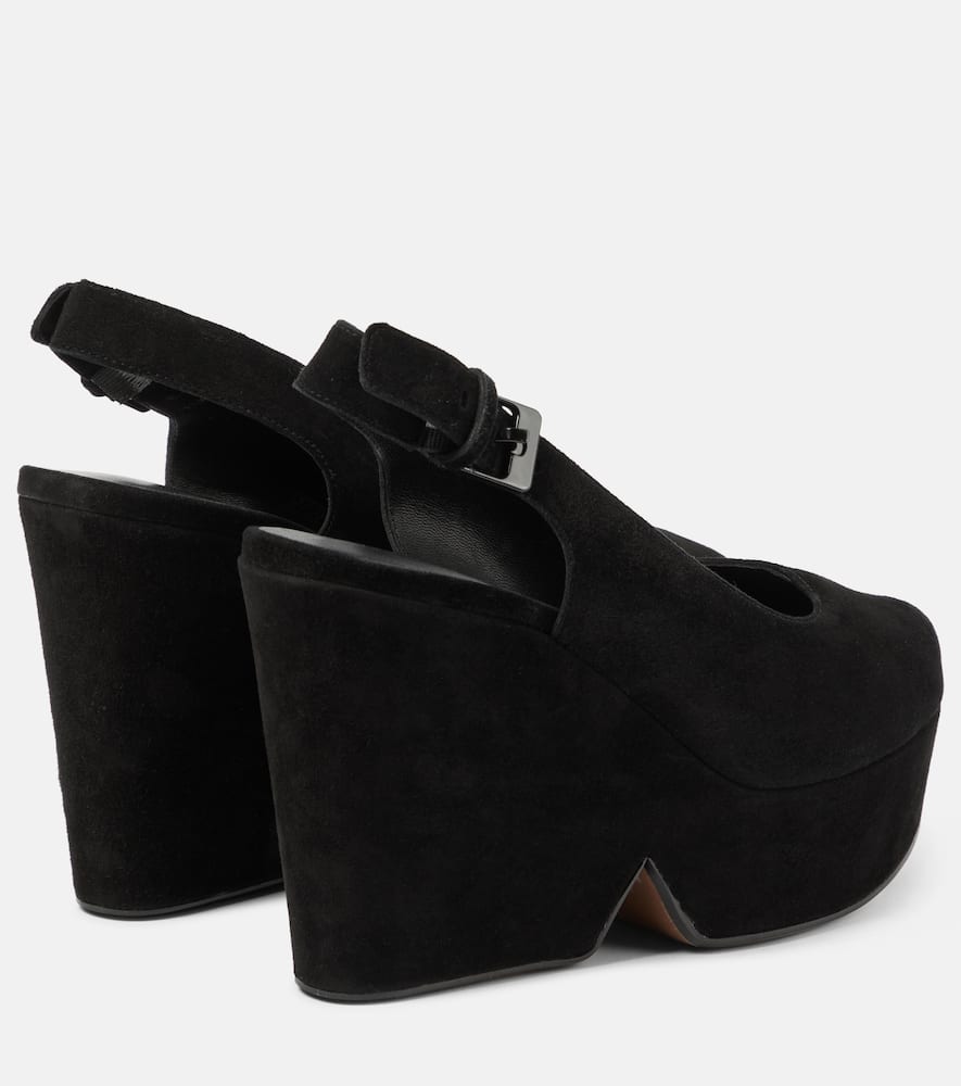 Shop Clergerie Dylan Suede Platform Sandals In Schwarz