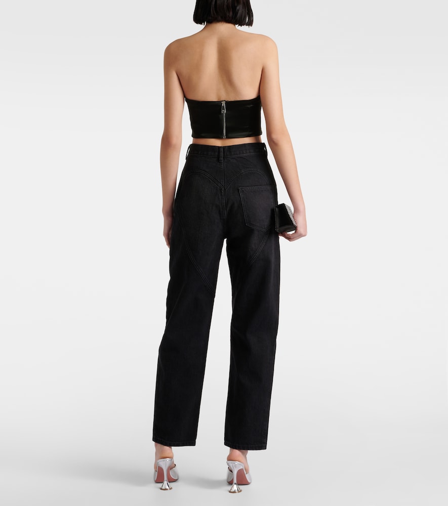Embellished Cutout Straight Jeans