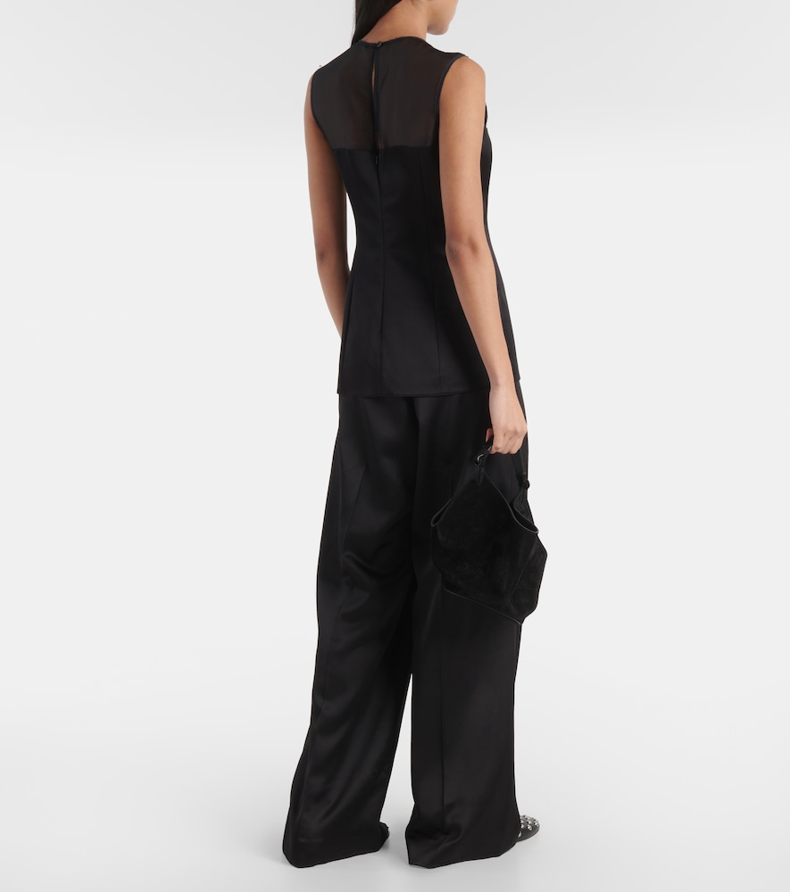  Khaite Khaite Top Sasmo Aus Seide Und Satin 