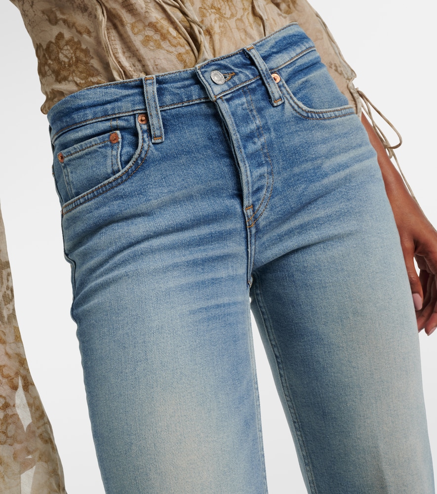 Re/Done Mid Rise Stove Pipe Straight Jeans