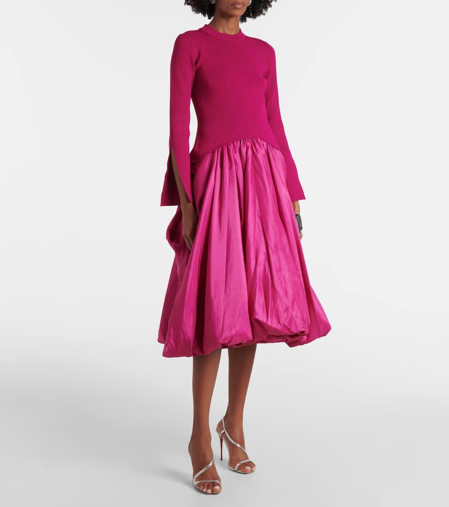 Simkhai Kenlie Taffeta-trimmed Gown In Pink