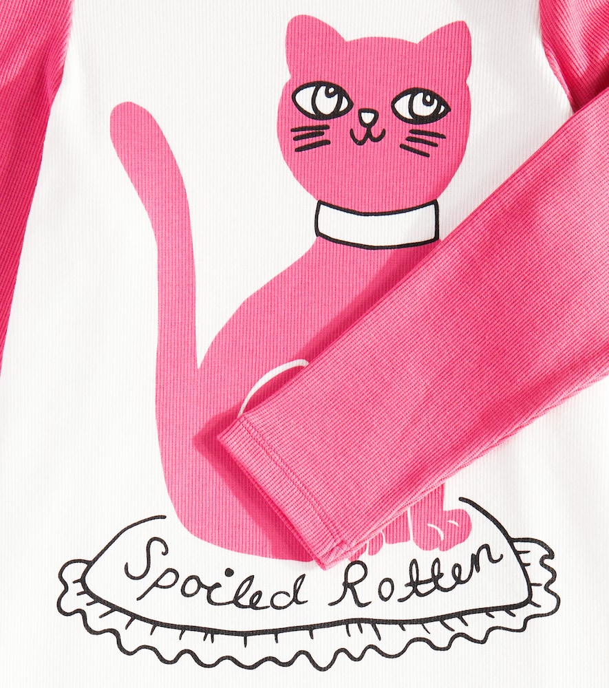  Mini Rodini Mini Rodini Bedrucktes Kleid Cat Aus Jersey 