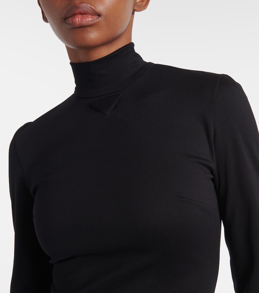 Prada Abito In Jersey Nero Donna In Schwarz