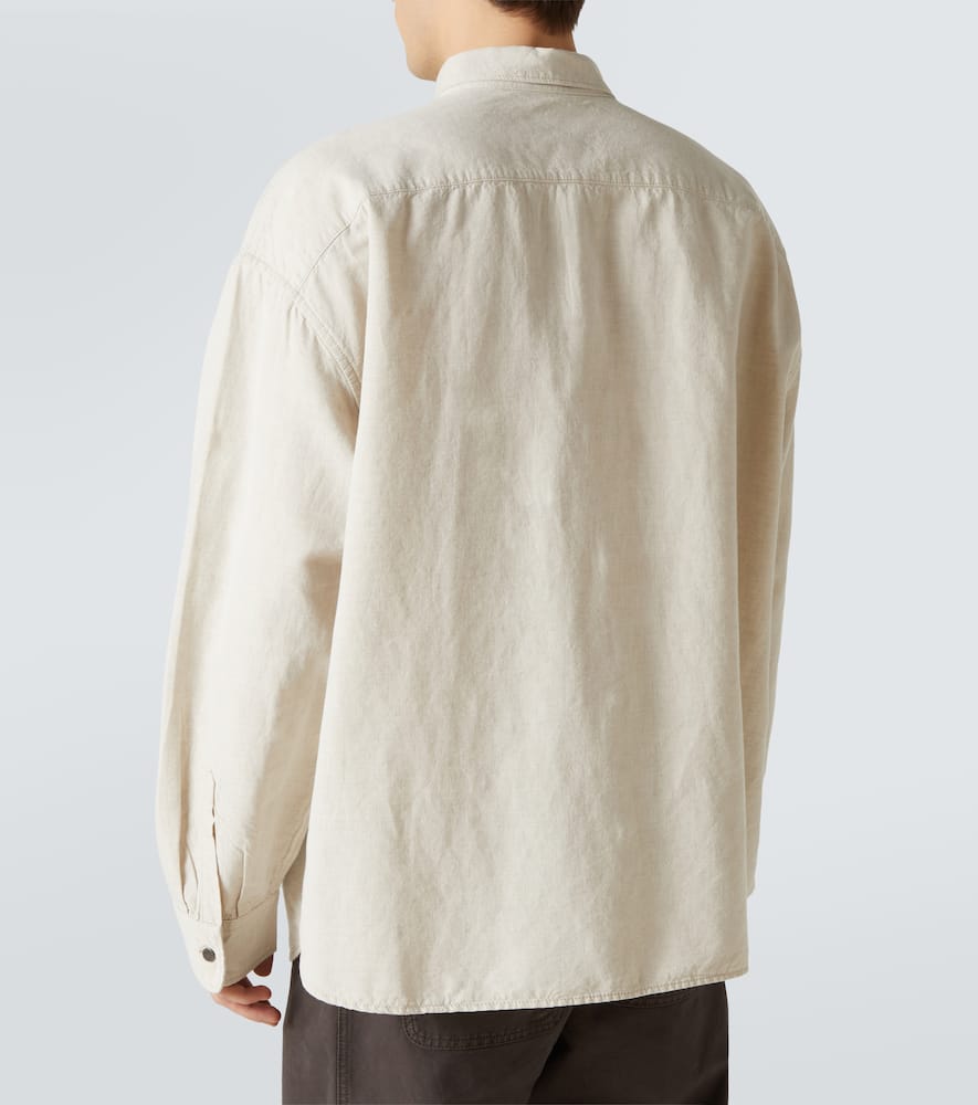 Prada Shirts With Long Sleeves And Chest Pocket In Beige