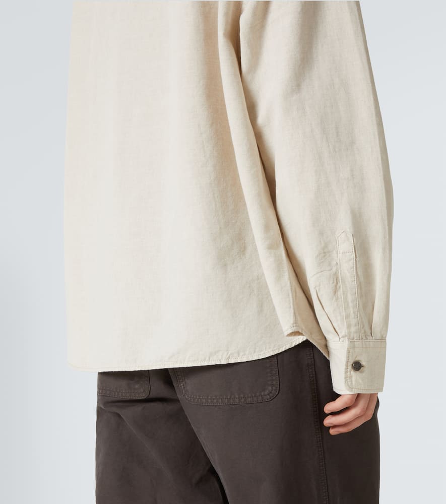 Prada Shirts With Long Sleeves And Chest Pocket In Beige