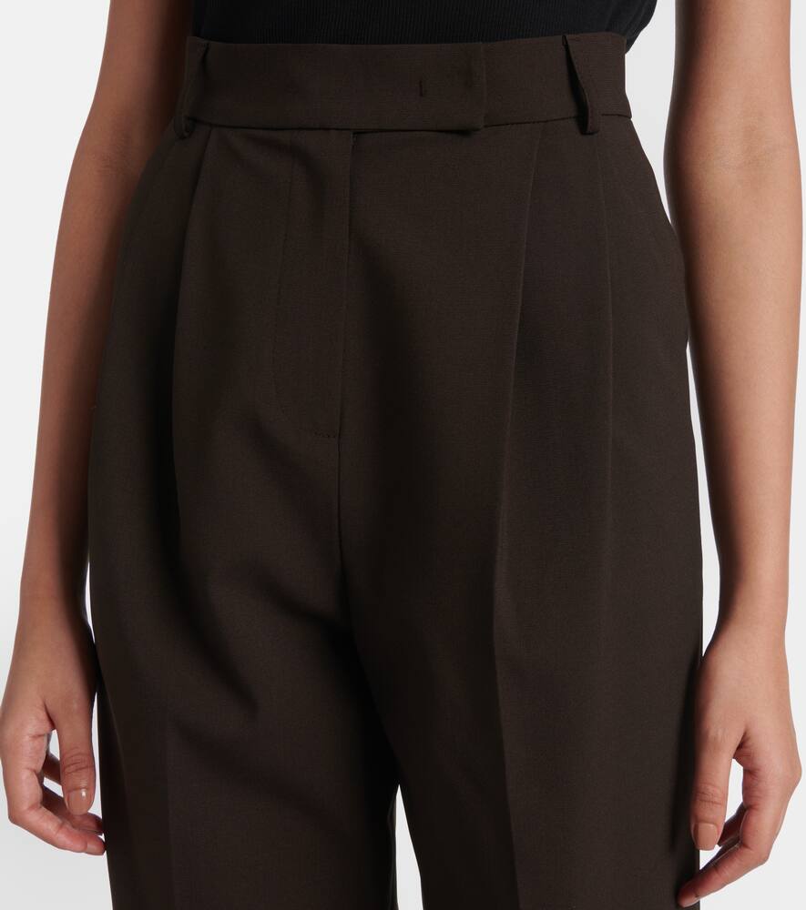 The Frankie Shop Bea High-rise Straight Pants In Dark Espresso