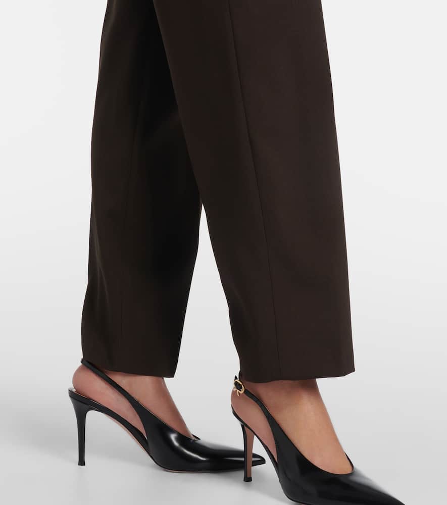 The Frankie Shop Bea High-rise Straight Pants In Dark Espresso