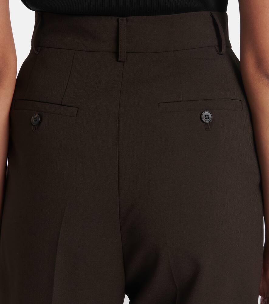 The Frankie Shop Bea High-rise Straight Pants In Dark Espresso