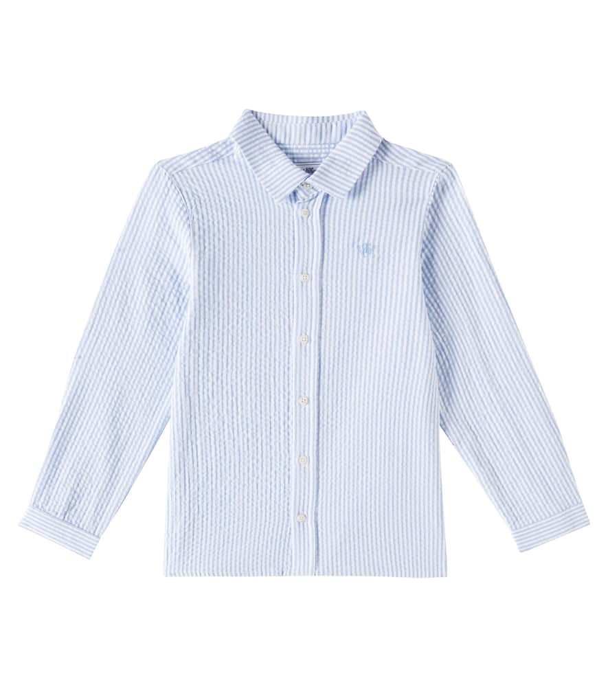 TARTINE ET CHOCOLAT BENGAL STRIPE COTTON SEERSUCKER SHIRT