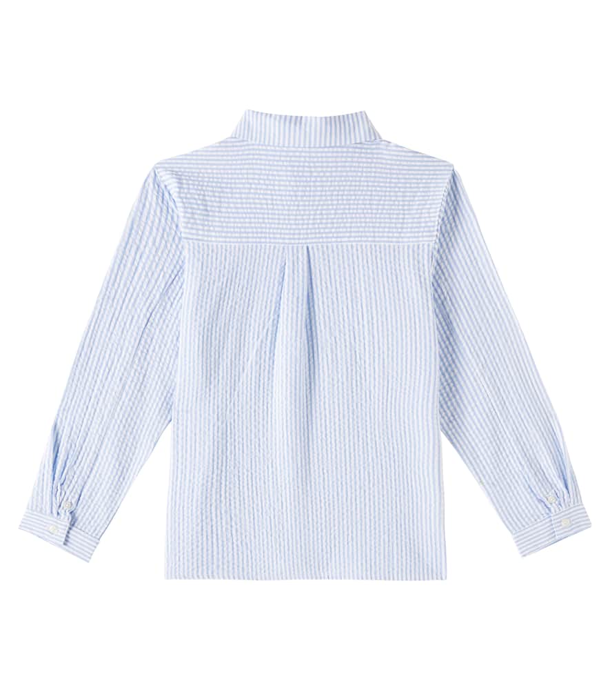 TARTINE ET CHOCOLAT BENGAL STRIPE COTTON SEERSUCKER SHIRT