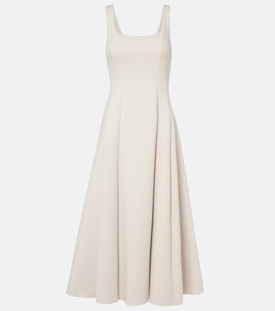 'S Max Mara Platani pleated cotton-blend midi dress