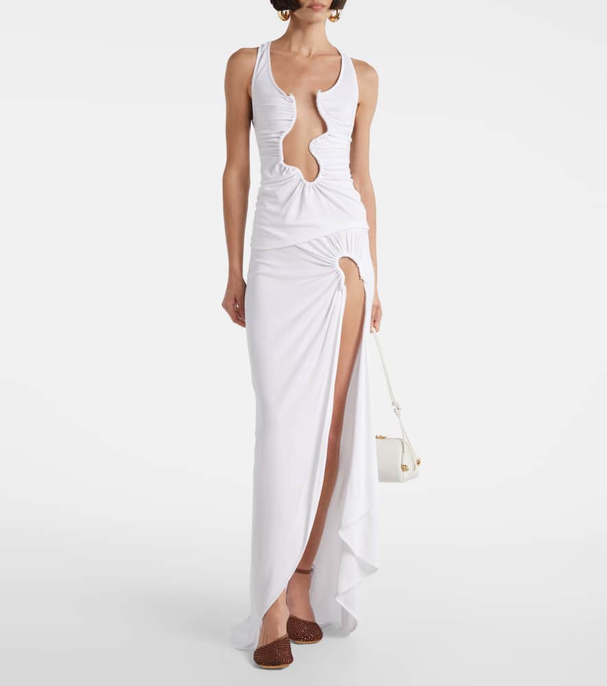 Christopher Esber Crescent Draped Asymmetric Midi Skirt