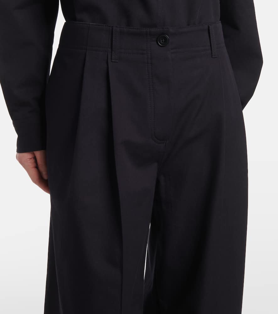 Totême Mid-rise-chinohose Aus Baumwoll-twill In Blau