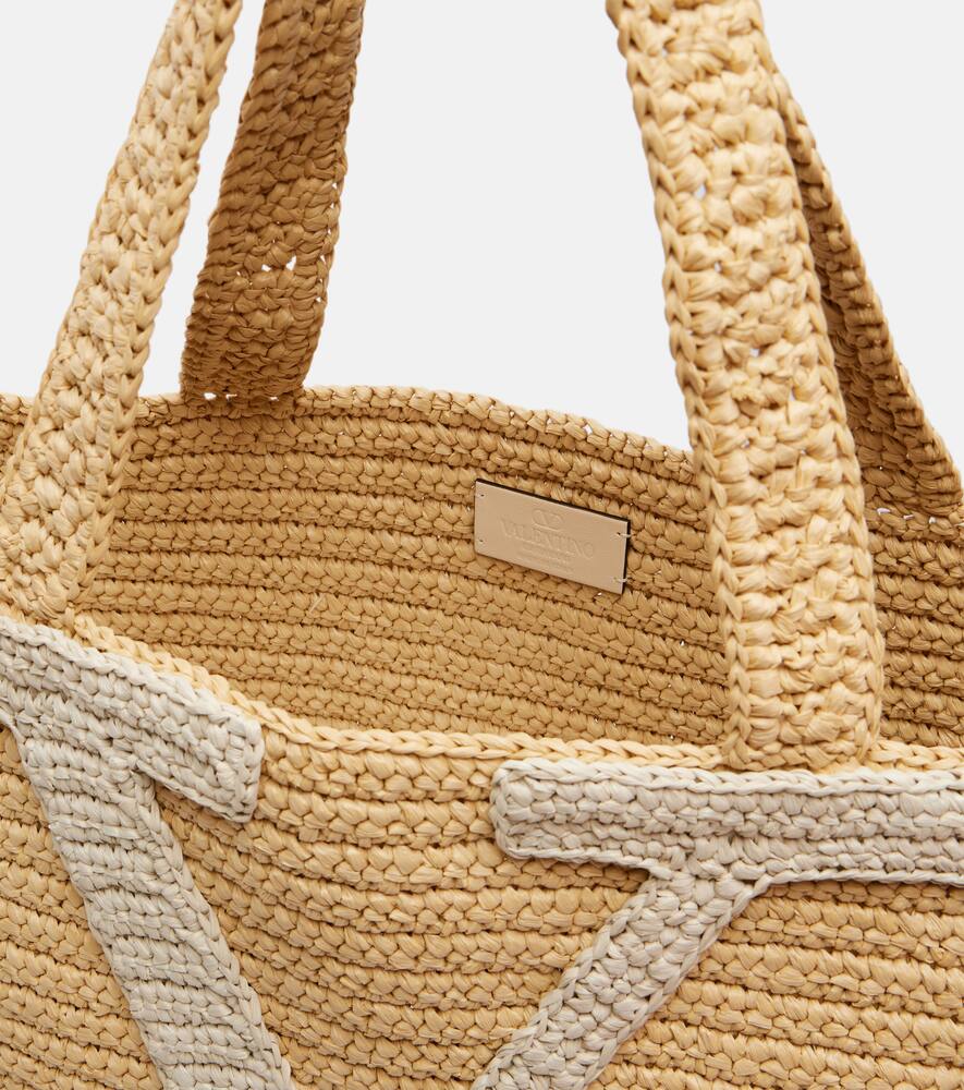 Valentino Large Raffia Viva Superstar Crochet Tote Bag