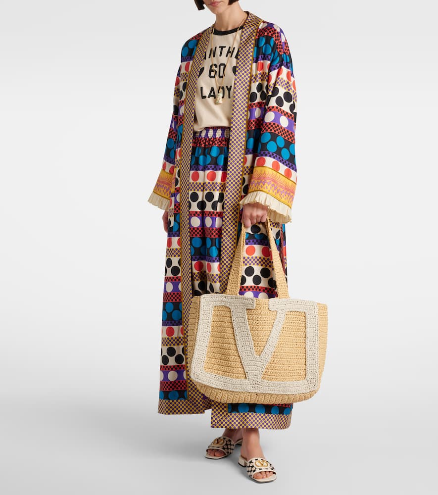 Valentino Large Raffia Viva Superstar Crochet Tote Bag