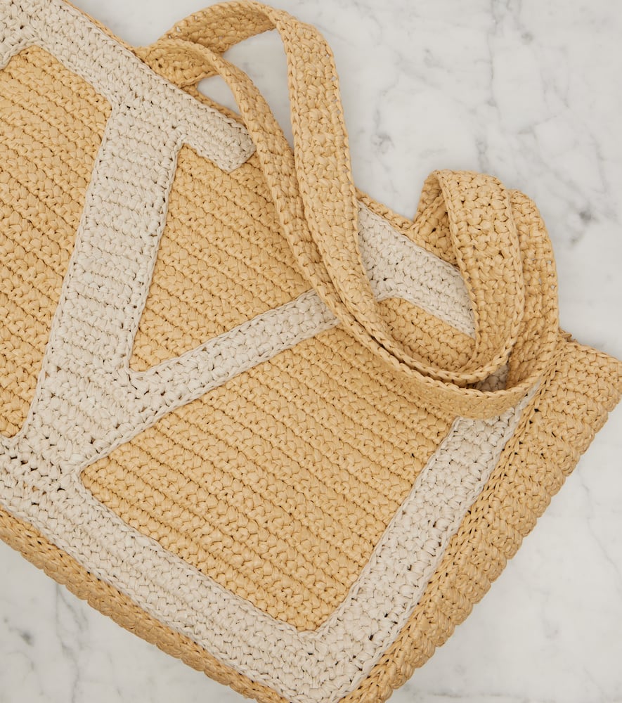 Valentino Large Raffia Viva Superstar Crochet Tote Bag