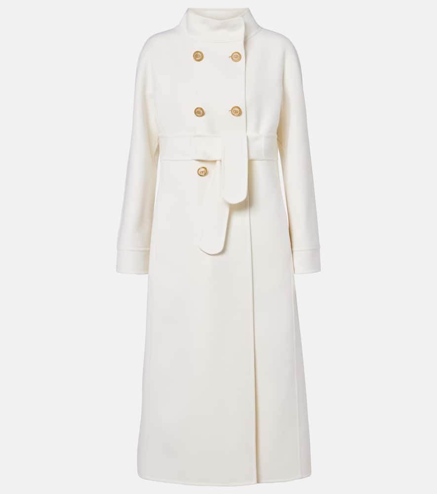 Belted wool and cashmere coat