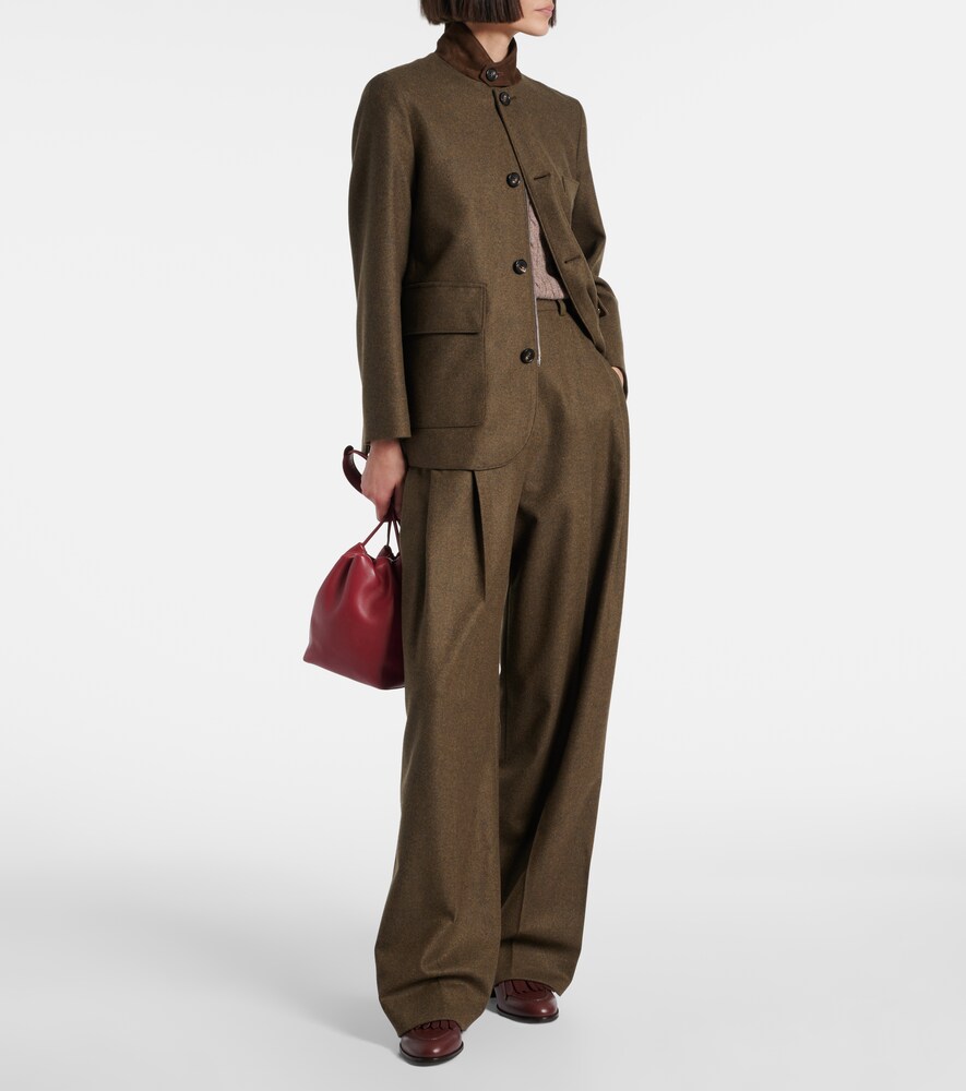  Loro Piana Loro Piana Weite High-rise-hose Kurt Aus Wolle Und Kaschmir 