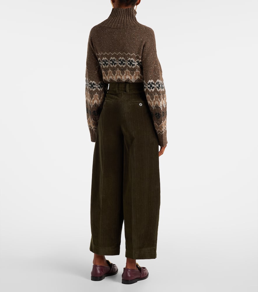 Altuzarra Dash Cotton Corduroy Barrel-leg Pants In Brown