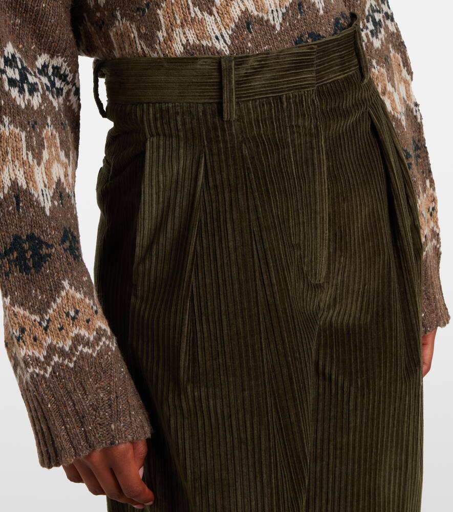 Altuzarra Dash Cotton Corduroy Barrel-leg Pants In Brown