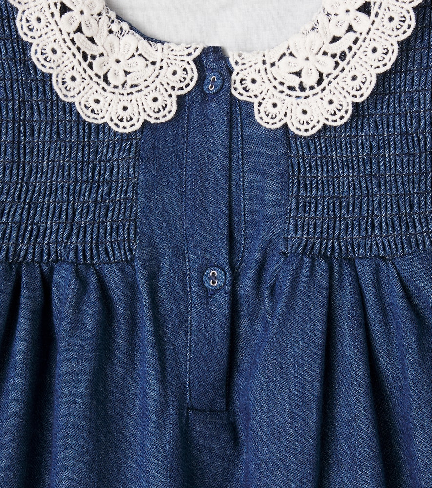  C'era Una Volta C'era Una Volta Loredana Shirred Denim Dress 