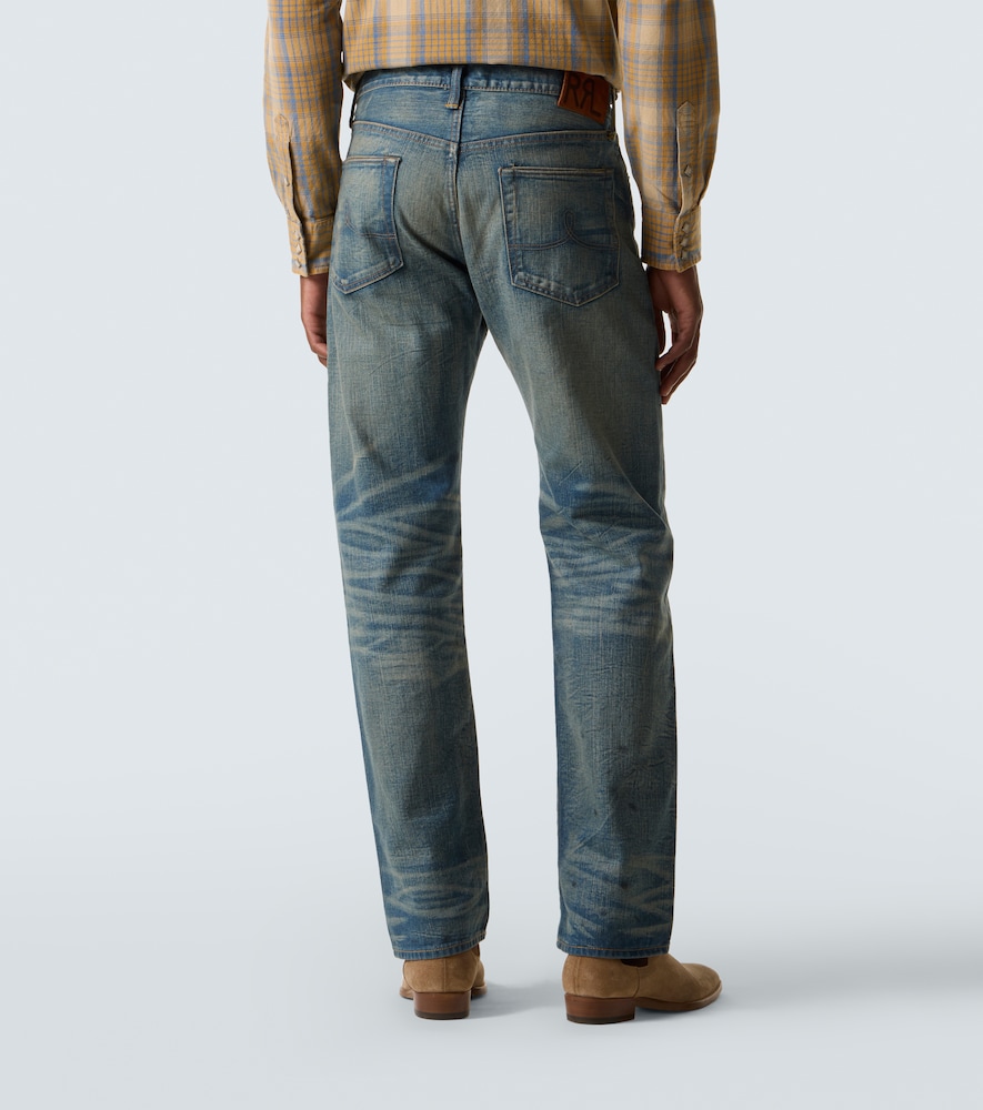 Mid-Rise Straight Jeans