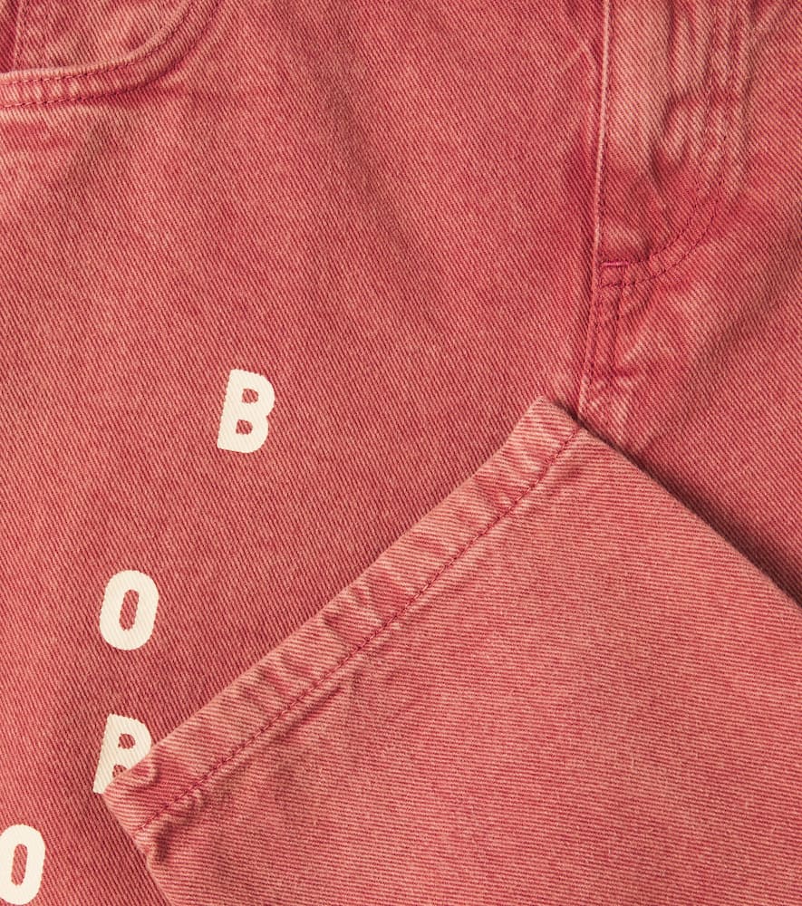 Bobo Choses Logo Straight Jeans In Red