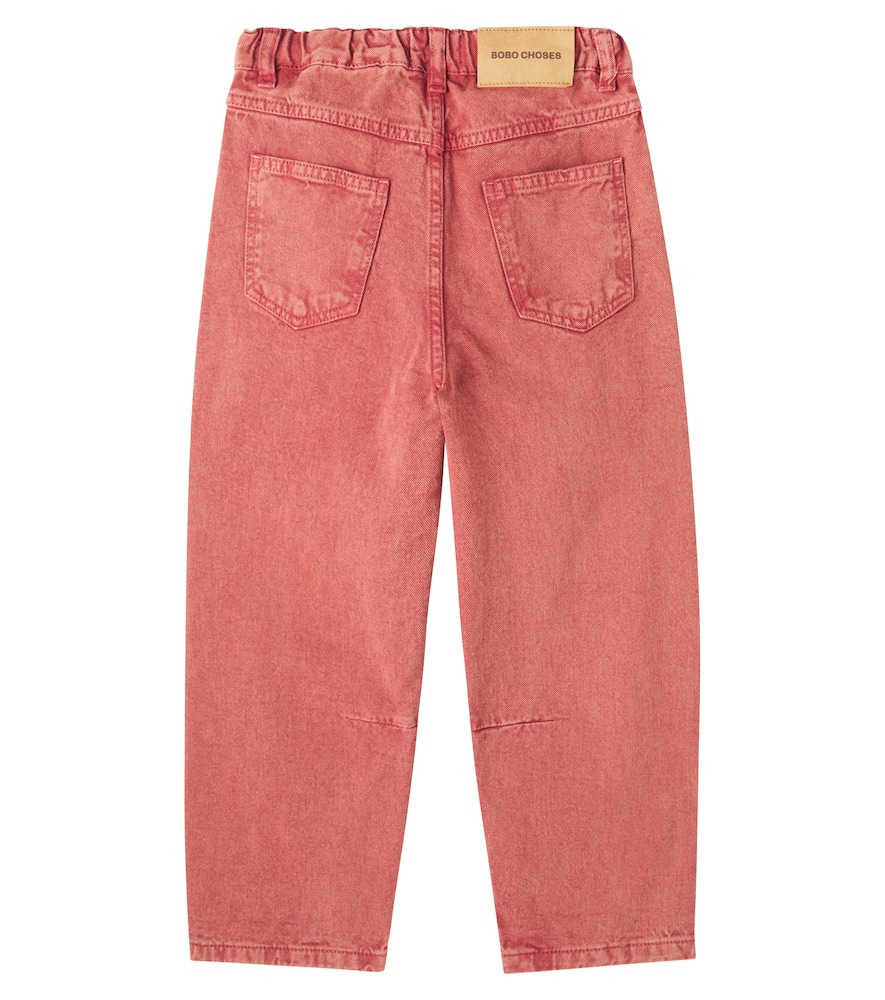 Bobo Choses Logo Straight Jeans In Red