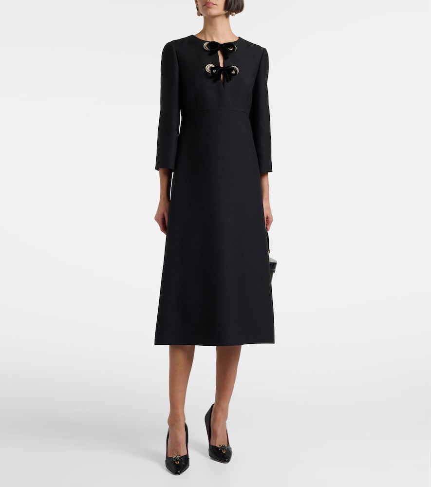  Valentino Valentino Midikleid Aus Crepe Couture Mit Kristallen 