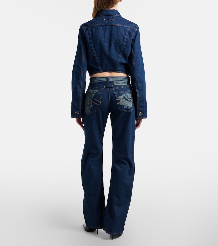  Jean Paul Gaultier Jean Paul Gaultier Printed Mid-rise Straight Jeans 