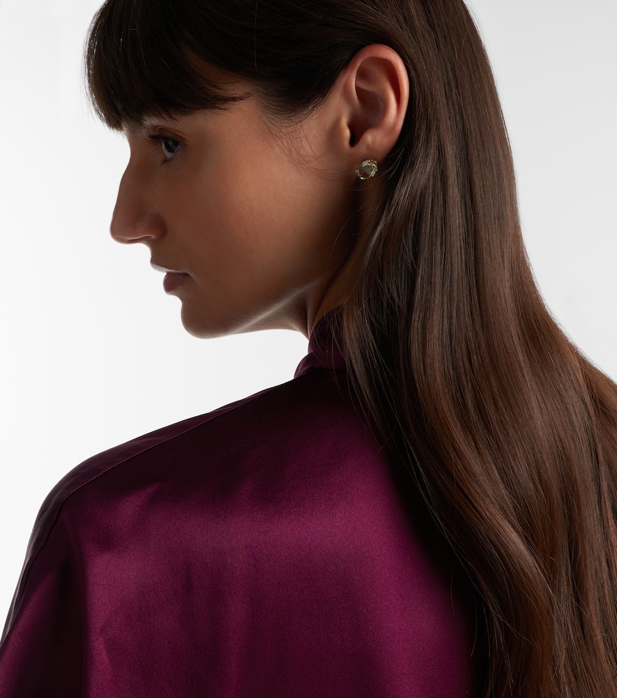 Shay Jewelry 18kt Gold Earrings With Amethyst And Diamonds In White