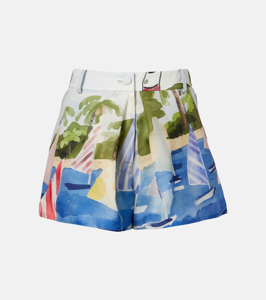 Leo Lin Josie printed silk shorts