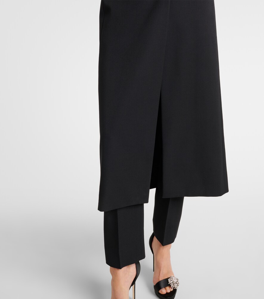  Mcqueen Mcqueen Embellished Wool Grain De Poudre Coat 