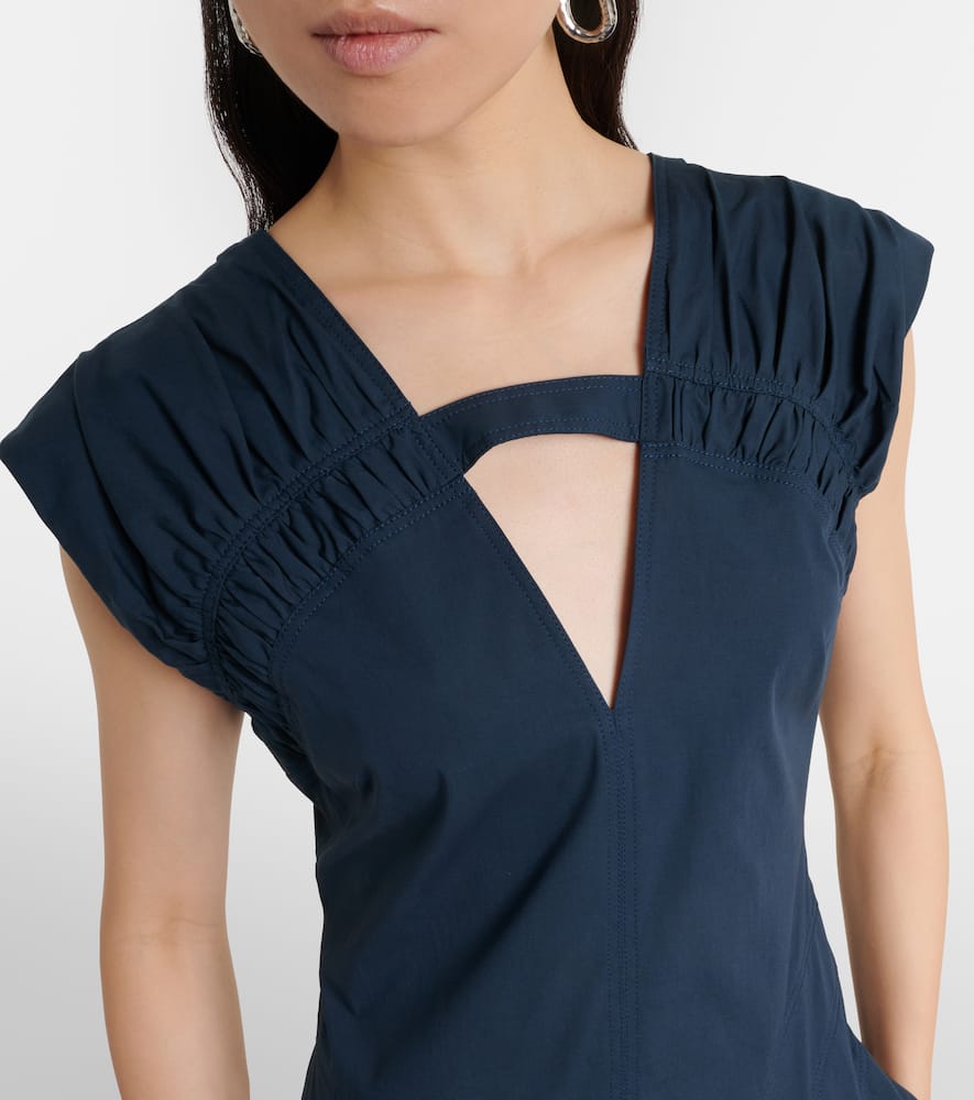 Proenza Schouler Manoela Cotton-blend Midi Dress In Green